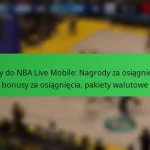 Kody do NBA Live Mobile: Nagrody za osiągnięcia, bonusy za osiągnięcia, pakiety walutowe