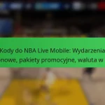 Kody do NBA Live Mobile: Wydarzenia sezonowe, pakiety promocyjne, waluta w grze