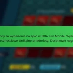 Nagrody za wydarzenia na żywo w NBA Live Mobile: Wyzwania społecznościowe, Unikalne przedmioty, Dodatkowe nagrody